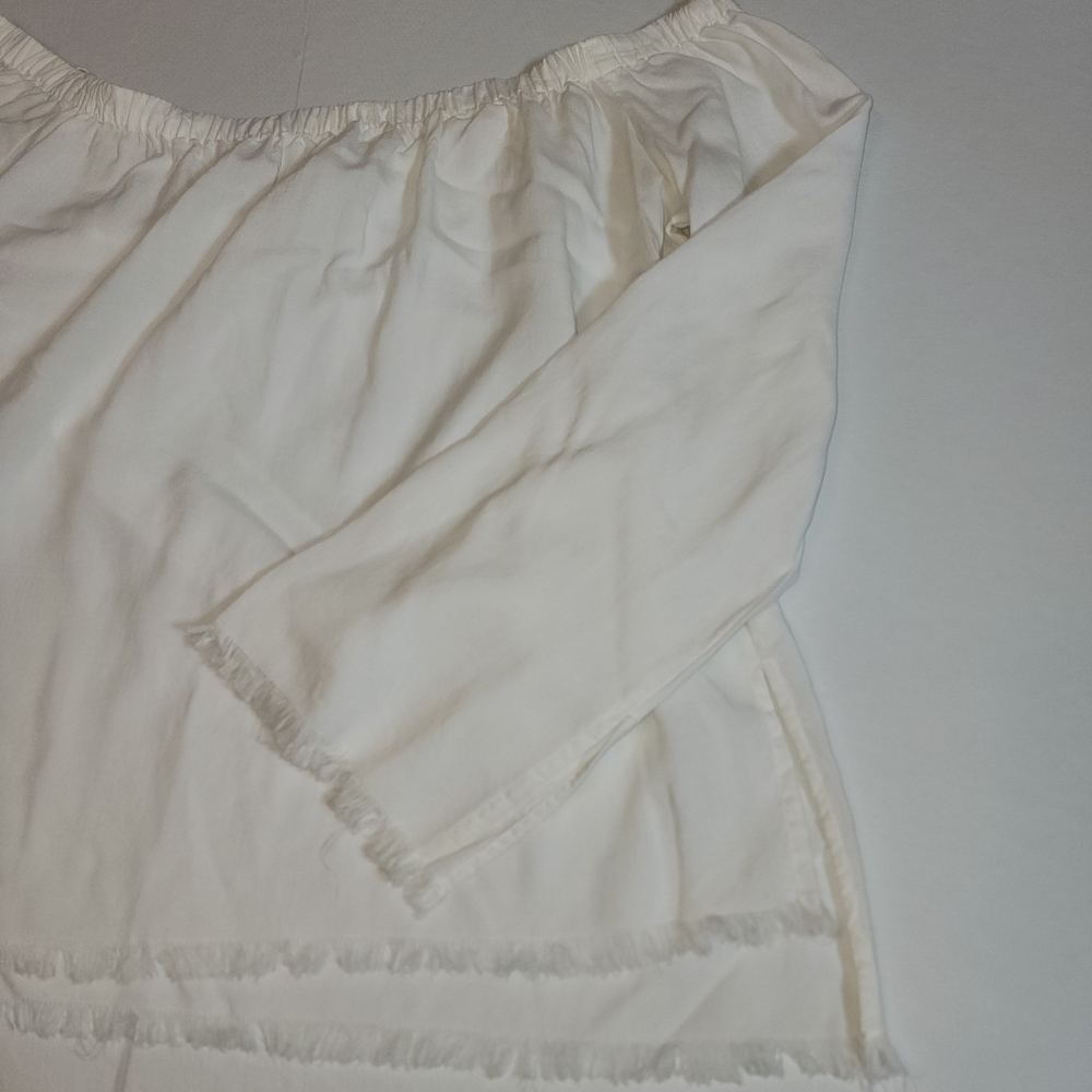 Chelsea & Violet size large 100% Tencel Lyocell off the shoulders blouse - Picture 8 of 13